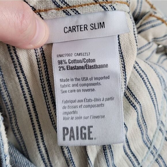 Paige Carter Slim Medium Wash Distressed Jeans Size 27 - Picture 7 of 8
